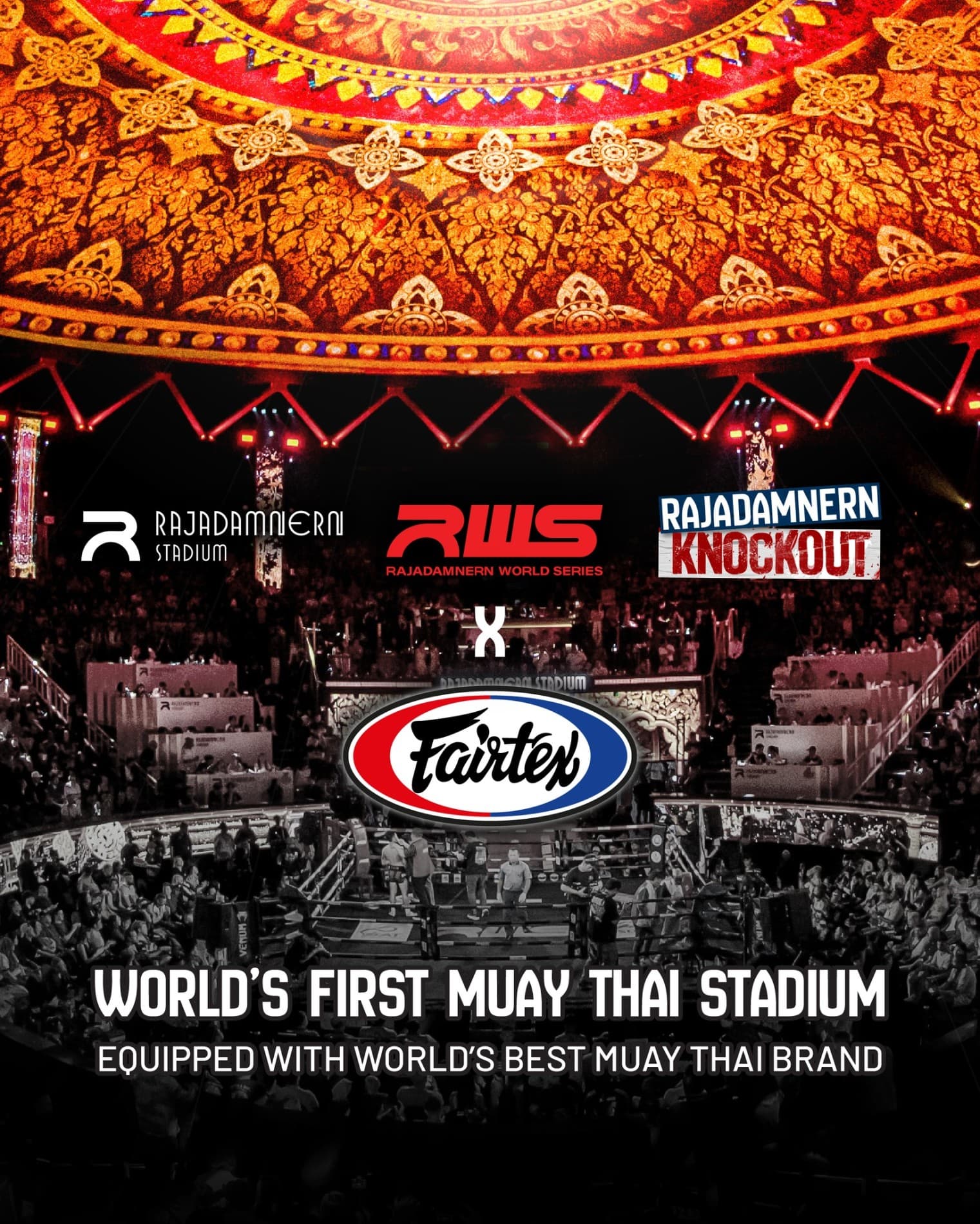 Rajadamnern Stadium anuncia Fairtex como nova patrocinadora de equipamentos
