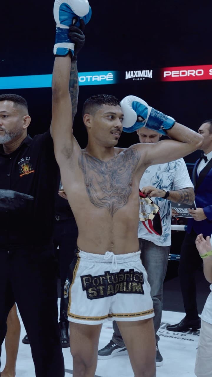 Jotapê Azevedo vence Pedro Sanda e conquista cinturão do Portuários Stadium no Maximum Fight 7