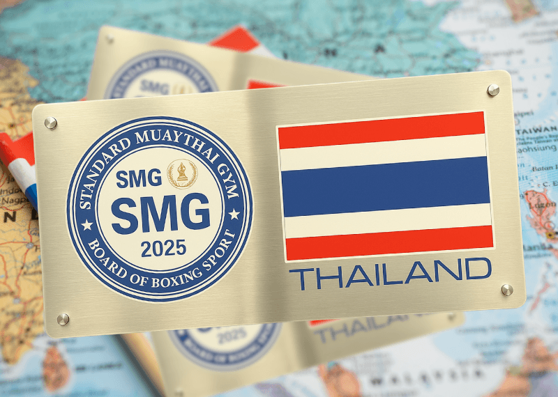 Academias de Muaythai no Brasil recebem a placa SMG pelo Board of Boxing Sport da Tailândia