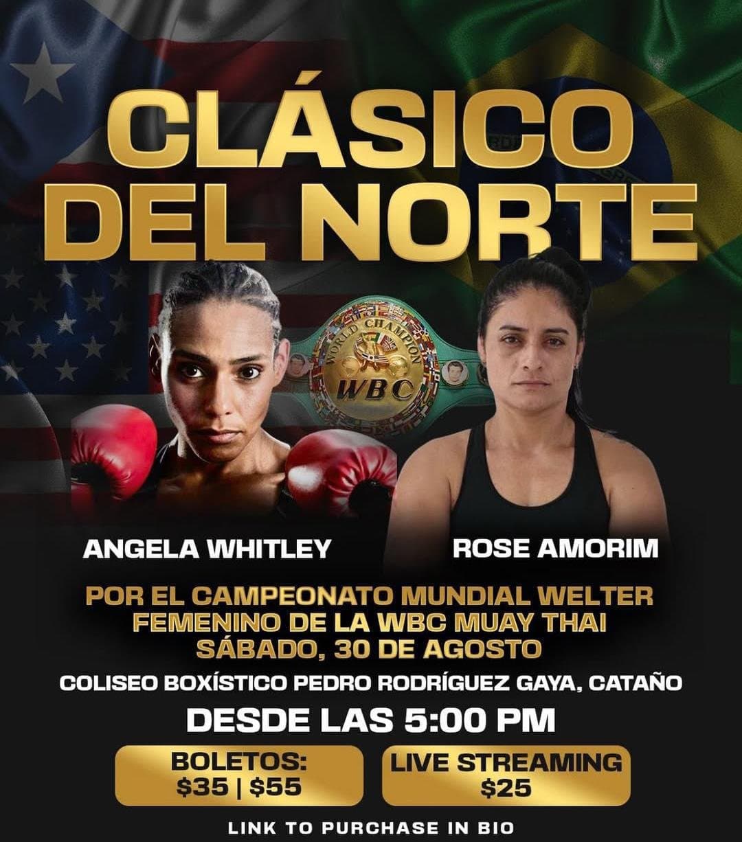 Brasileira Rose Amorim conquista título mundial da WBC Muaythai em Porto Rico