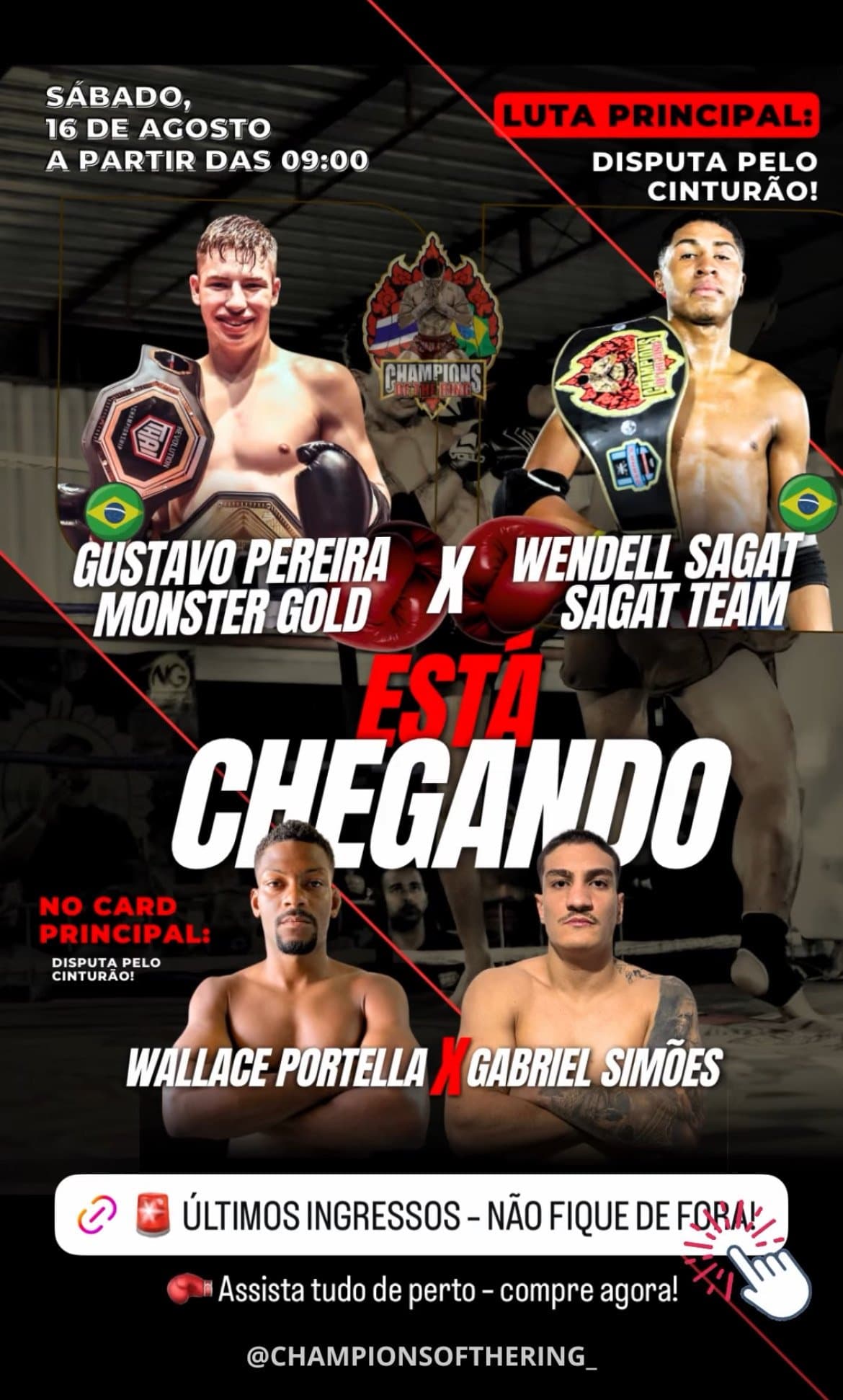 “Champions of the Ring” agita o Rio de Janeiro com lutas eletrizantes e promessa de casa cheia