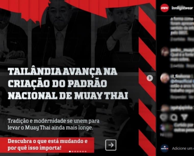 Manipulação de conteúdo: perfil distorce informações oficiais sobre padronização do Muaythai na Tailândia