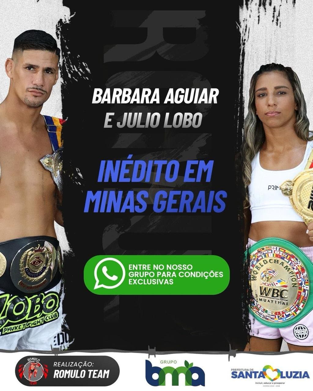Santa Luzia recebe Seminário Técnico de Muaythai com Bárbara Aguiar e Júlio Lobo