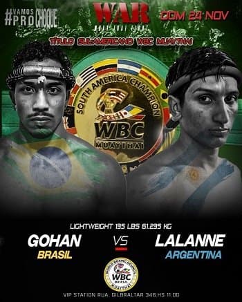 War Muaythai realiza disputa de cinturão WBC Sulamericano entre Brasil e Argentina