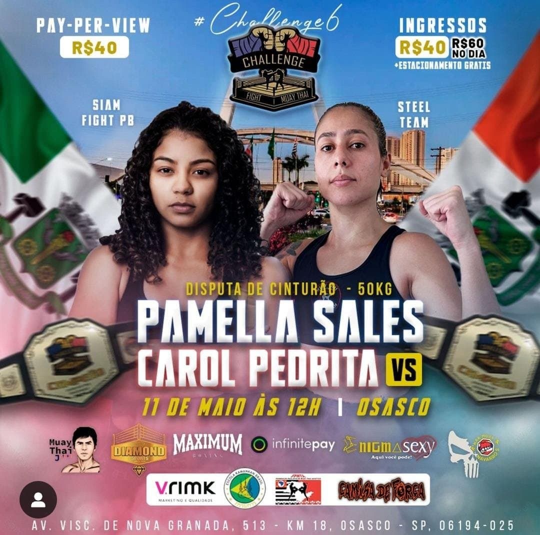 Challenge Fight Muay Thai com disputas de cinturão masculino e feminino em sua 6ª edição