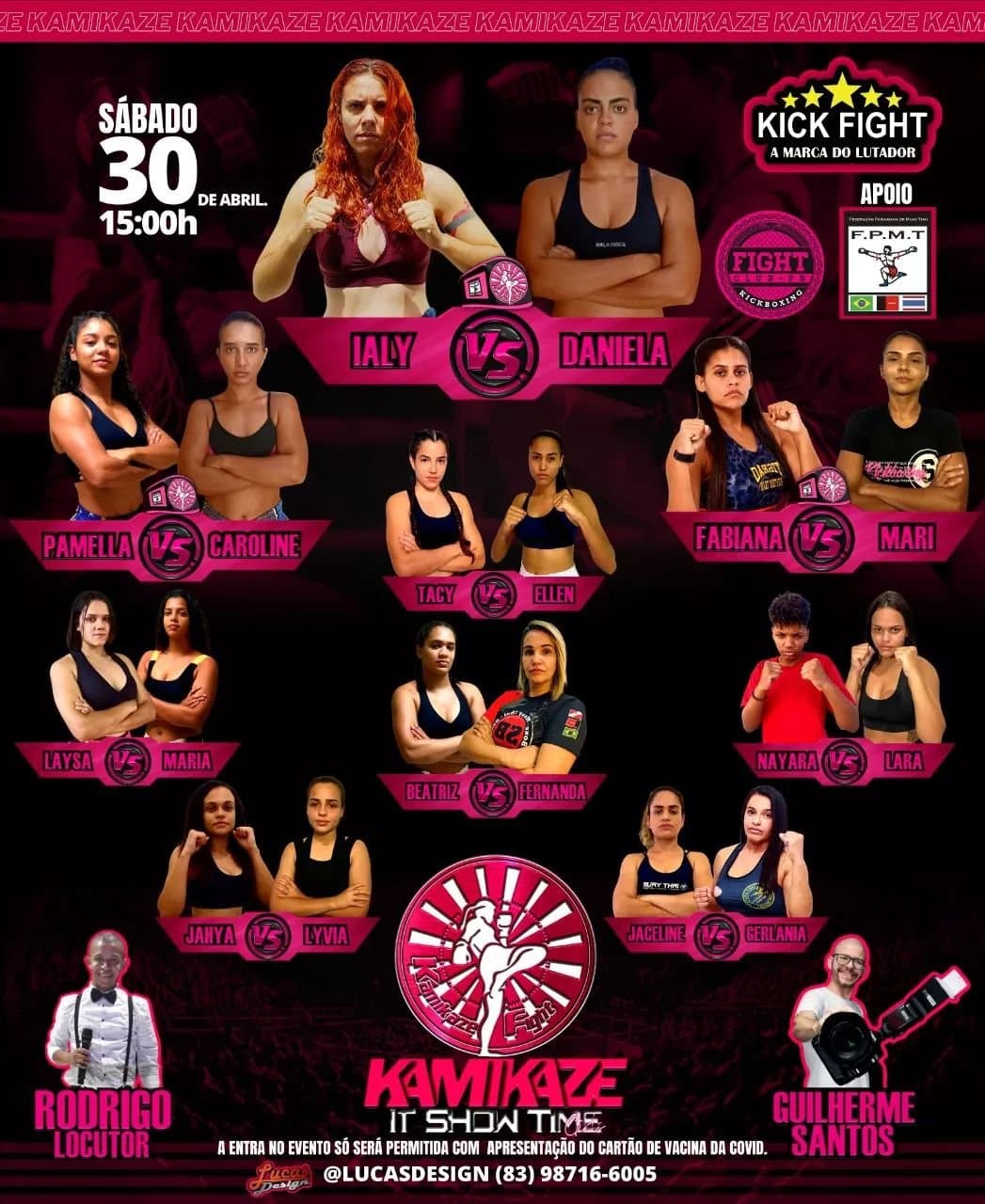 Kamikaze Fight mais uma vez inova realizando um evento com lutas 100% femininas