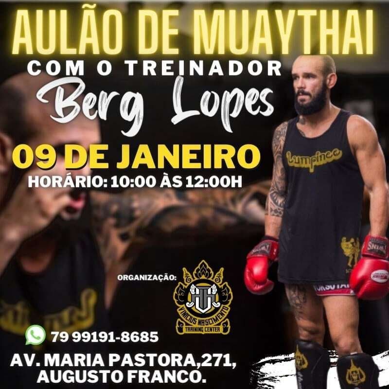 Aulão de Muaythai com o treinador Berg Lopes
