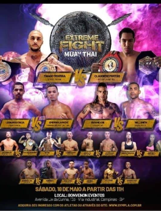 Extreme Fight Muay Thai chega a Campinas com lutas imperdíveis