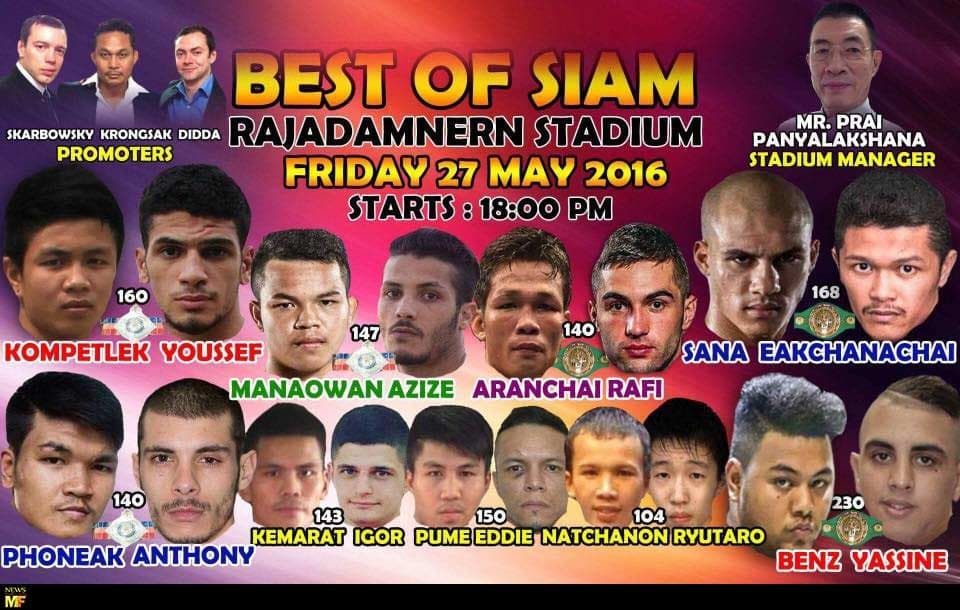 RESULTADOS: Best of Siam 8 ft. Boughanem, Bohic, Hlali no Rajadamnern